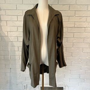 Vintage 90s Naturelle George Georgiou 100% Raw Silk Cardigan Light Jacket M